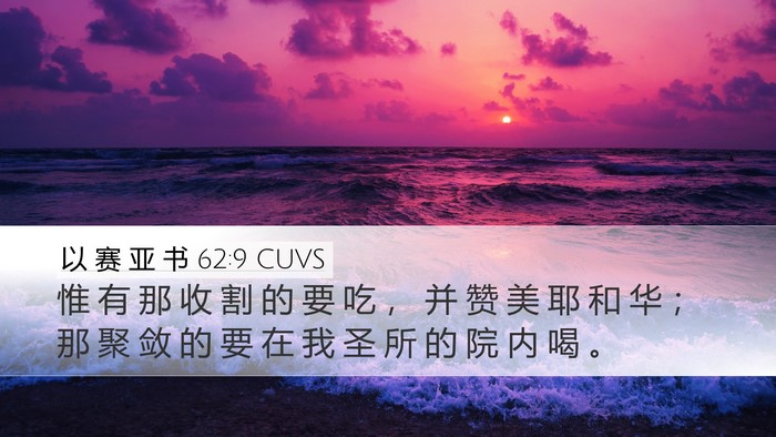 以 赛 亚 书 62:9 CUVS Bible Verse Image