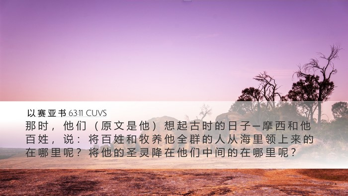 以 赛 亚 书 63:11 CUVS Bible Verse Image