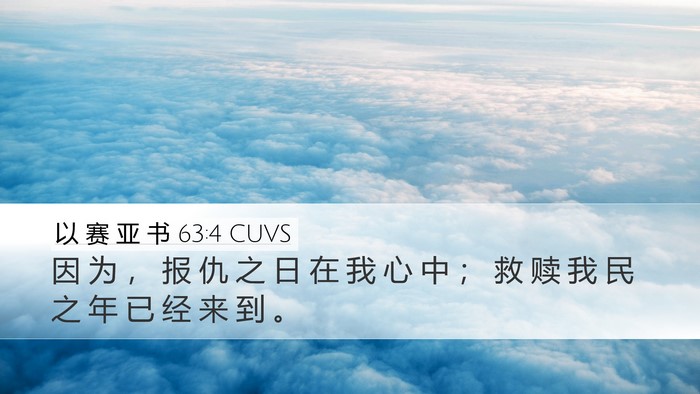 以 赛 亚 书 63:4 CUVS Bible Verse Image
