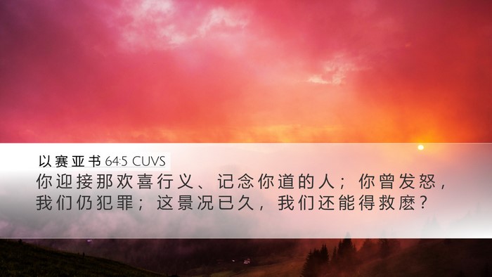 以 赛 亚 书 64:5 CUVS Bible Verse Image