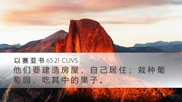 以 赛 亚 书 65:21 CUVS Bible Verse Image