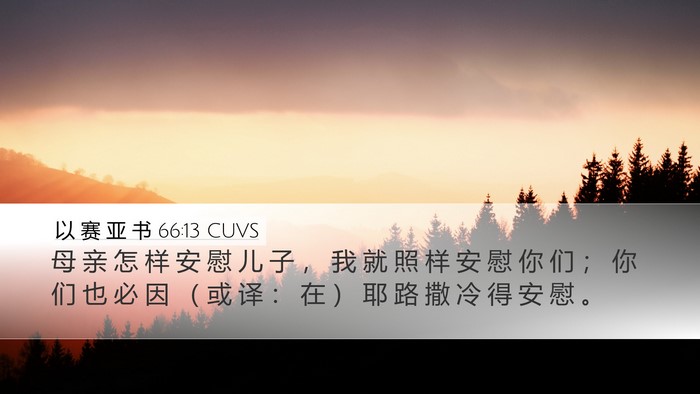 以 赛 亚 书 66:13 CUVS Bible Verse Image