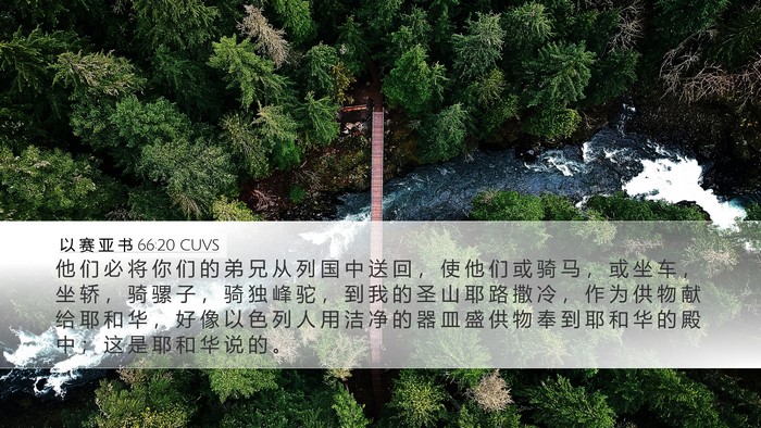 以 赛 亚 书 66:20 CUVS Bible Verse Image