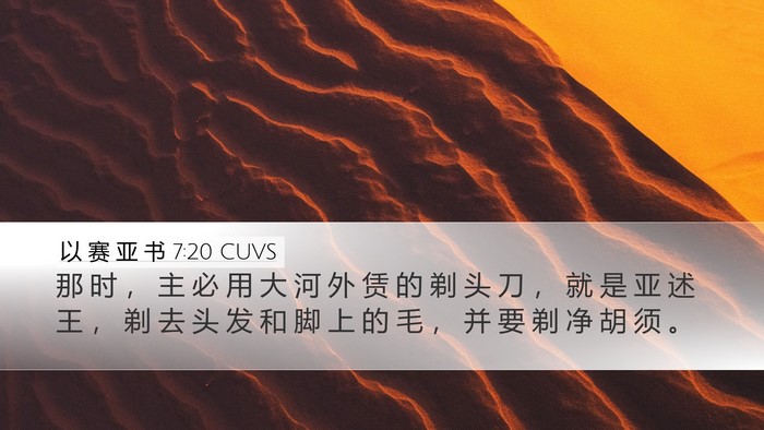 以 赛 亚 书 7:20 CUVS Bible Verse Image