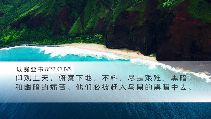 以 赛 亚 书 8:22 CUVS Bible Verse Image