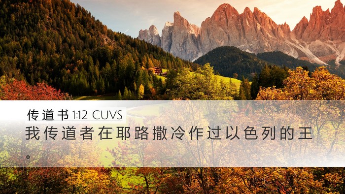 传 道 书 1:12 CUVS Bible Verse Image