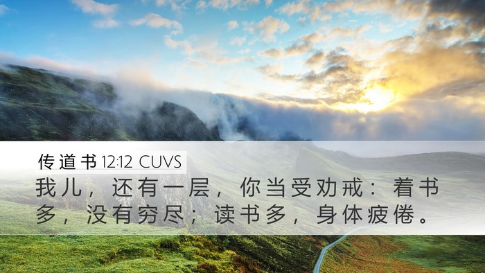 传 道 书 12:12 CUVS Bible Verse Image