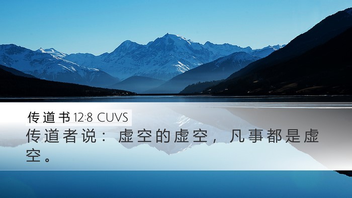 传 道 书 12:8 CUVS Bible Verse Image