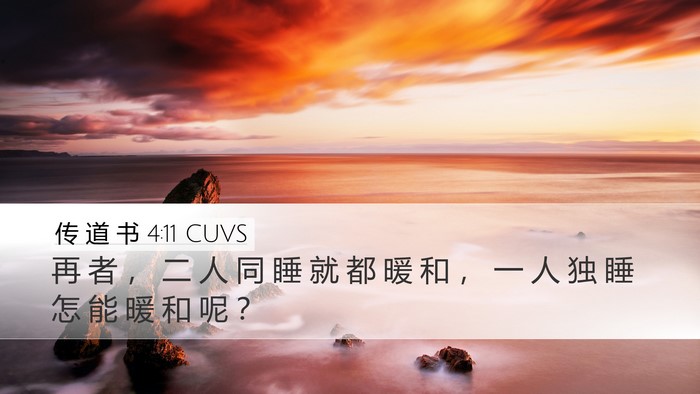 传 道 书 4:11 CUVS Bible Verse Image
