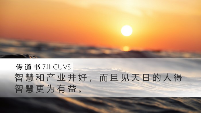 传 道 书 7:11 CUVS Bible Verse Image