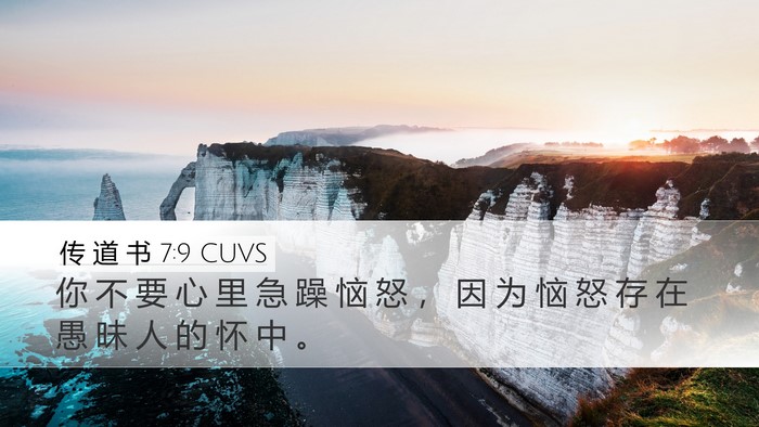 传 道 书 7:9 CUVS Bible Verse Image