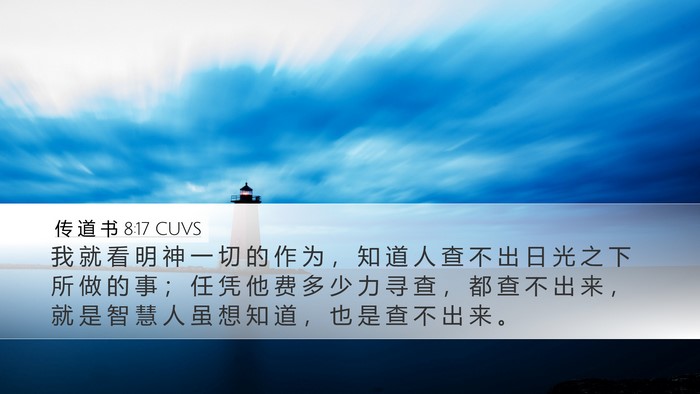 传 道 书 8:17 CUVS Bible Verse Image
