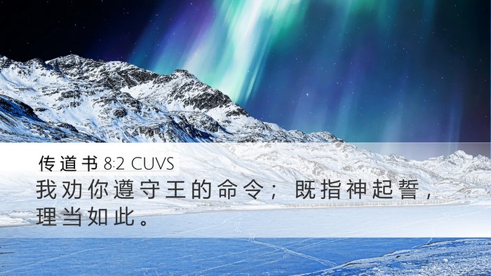 传 道 书 8:2 CUVS Bible Verse Image