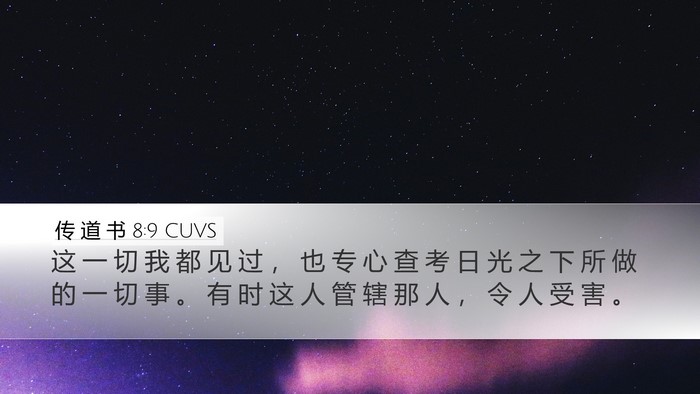 传 道 书 8:9 CUVS Bible Verse Image