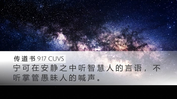 传 道 书 9:17 CUVS Bible Verse Image