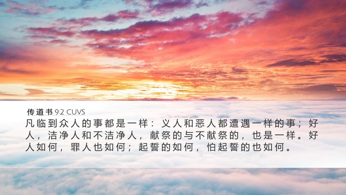 传 道 书 9:2 CUVS Bible Verse Image