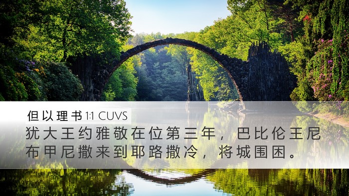 但 以 理 书 1:1 CUVS Bible Verse Image