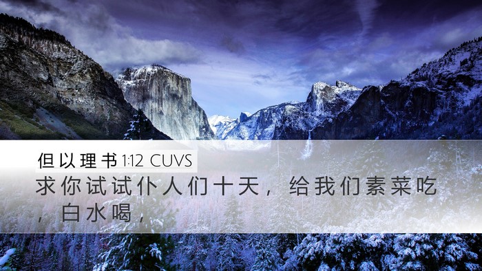 但 以 理 书 1:12 CUVS Bible Verse Image