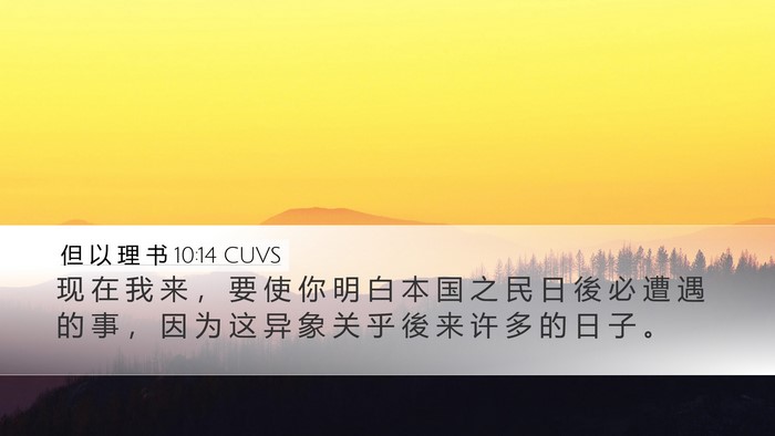 但 以 理 书 10:14 CUVS Bible Verse Image
