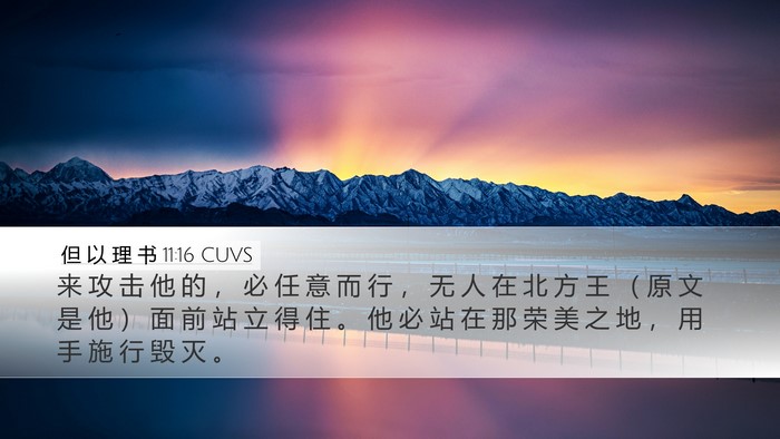 但 以 理 书 11:16 CUVS Bible Verse Image