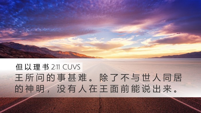 但 以 理 书 2:11 CUVS Bible Verse Image