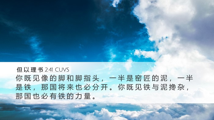 但 以 理 书 2:41 CUVS Desktop Wallpaper - 你 既 见 像 的 脚 和 脚 指 头 ， 一 - Desktop Bible Verse Wallpaper