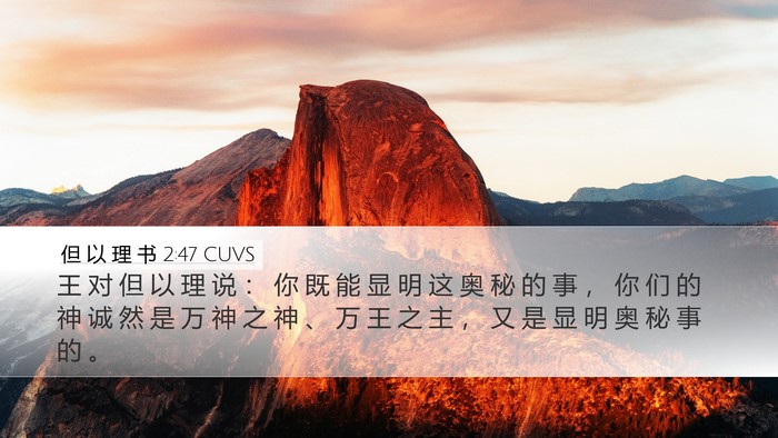 但 以 理 书 2:47 CUVS Bible Verse Image