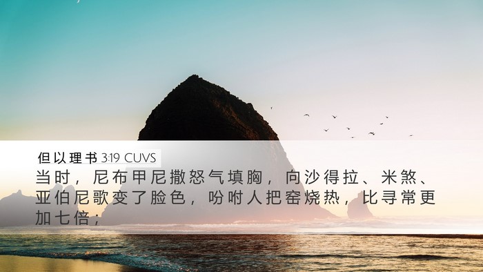 但 以 理 书 3:19 CUVS Bible Verse Image