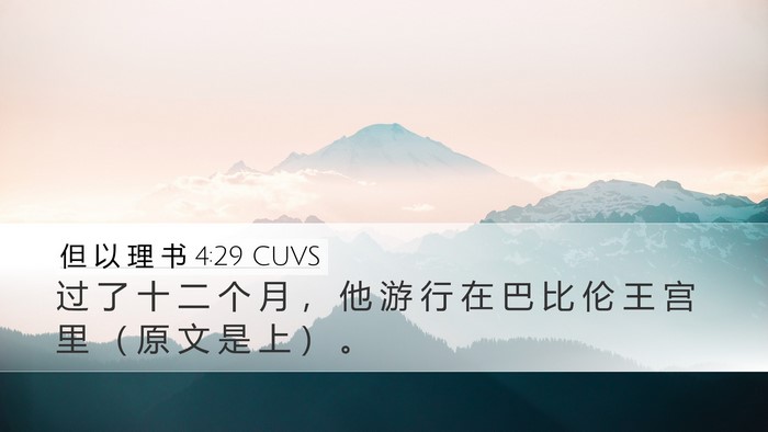 但 以 理 书 4:29 CUVS Bible Verse Image