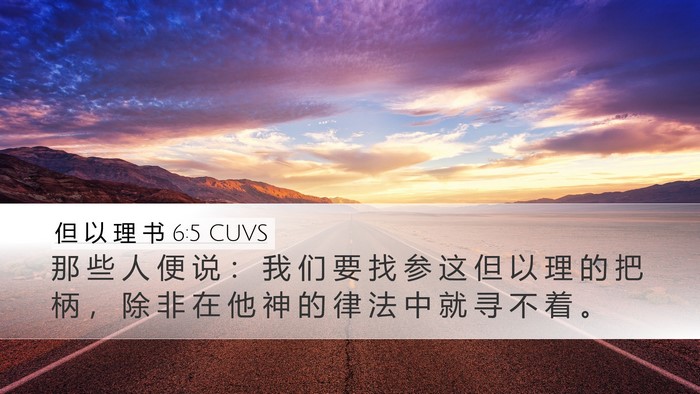 但 以 理 书 6:5 CUVS Desktop Wallpaper - 那 些 人 便 说 ： 我 们 要 找 参 这 - Desktop Bible Verse Wallpaper