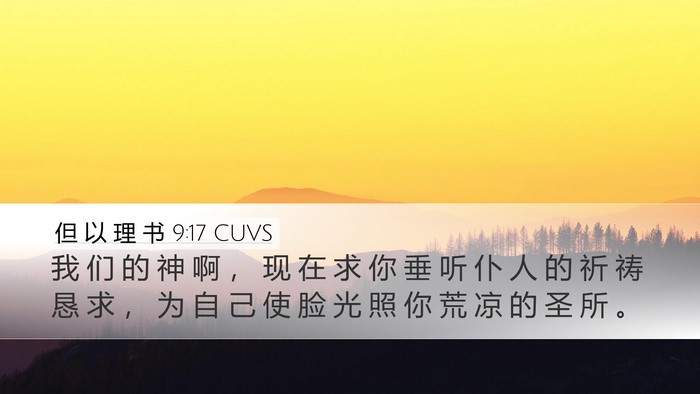 但 以 理 书 9:17 CUVS Bible Verse Image