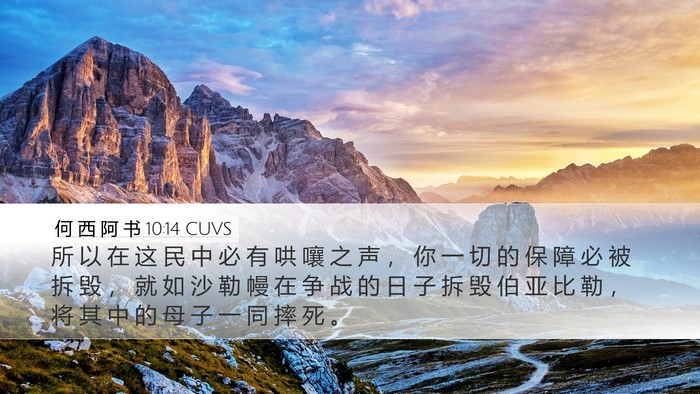 何 西 阿 书 10:14 CUVS Bible Verse Image