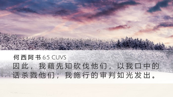 何 西 阿 书 6:5 CUVS Bible Verse Image