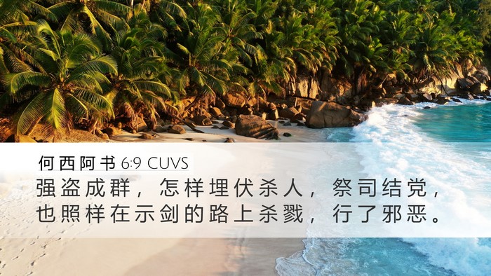 何 西 阿 书 6:9 CUVS Bible Verse Image