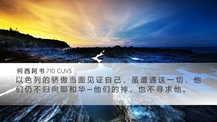 何 西 阿 书 7:10 CUVS Bible Verse Image