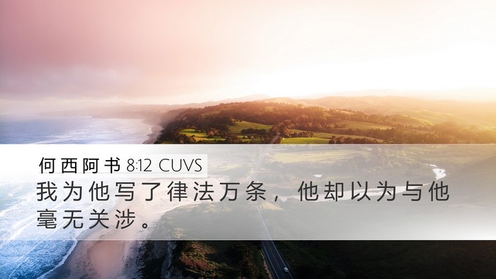 何 西 阿 书 8:12 CUVS Bible Verse Image