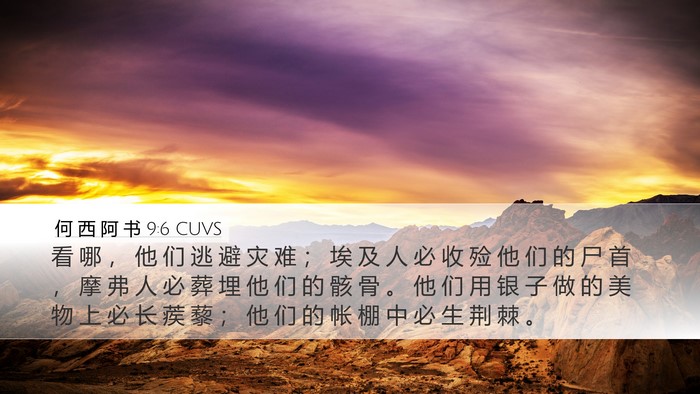 何 西 阿 书 9:6 CUVS Bible Verse Image