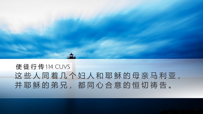 使 徒 行 传 1:14 CUVS Bible Verse Image