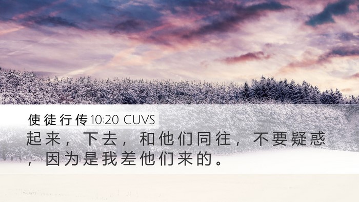 使 徒 行 传 10:20 CUVS Bible Verse Image