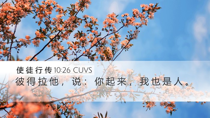 使 徒 行 传 10:26 CUVS Bible Verse Image