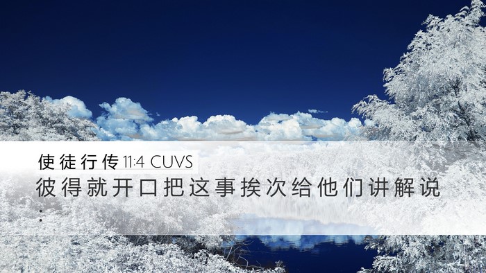 使 徒 行 传 11:4 CUVS Bible Verse Image