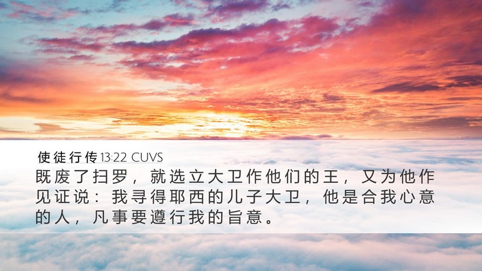 使 徒 行 传 13:22 CUVS Bible Verse Image