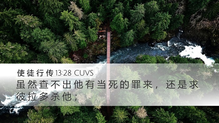 使 徒 行 传 13:28 CUVS Bible Verse Image