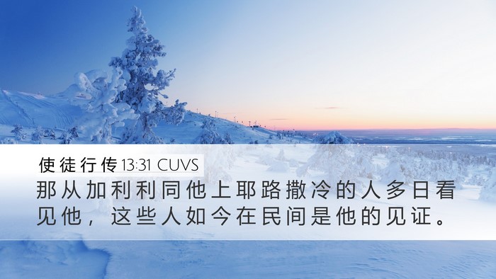 使 徒 行 传 13:31 CUVS Bible Verse Image