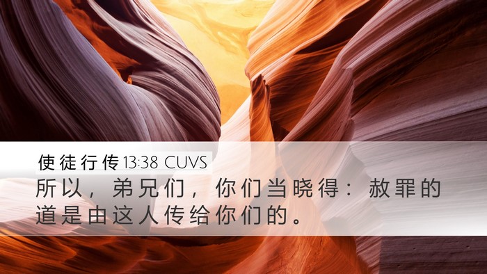 使 徒 行 传 13:38 CUVS Bible Verse Image