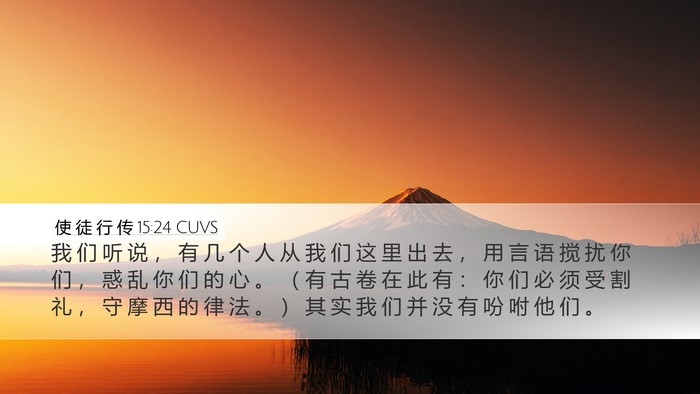使 徒 行 传 15:24 CUVS Bible Verse Image