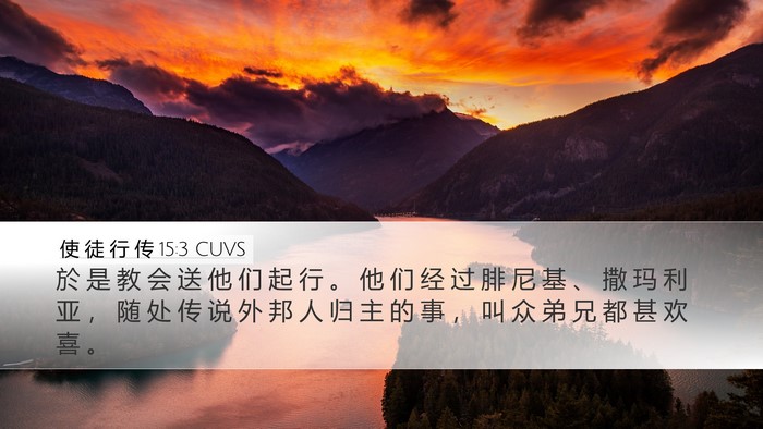 使 徒 行 传 15:3 CUVS Bible Verse Image
