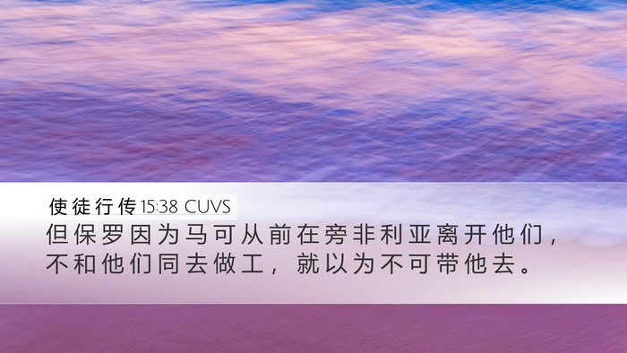 使 徒 行 传 15:38 CUVS Bible Verse Image