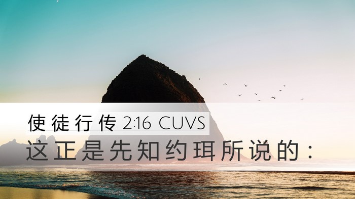 使 徒 行 传 2:16 CUVS Bible Verse Image