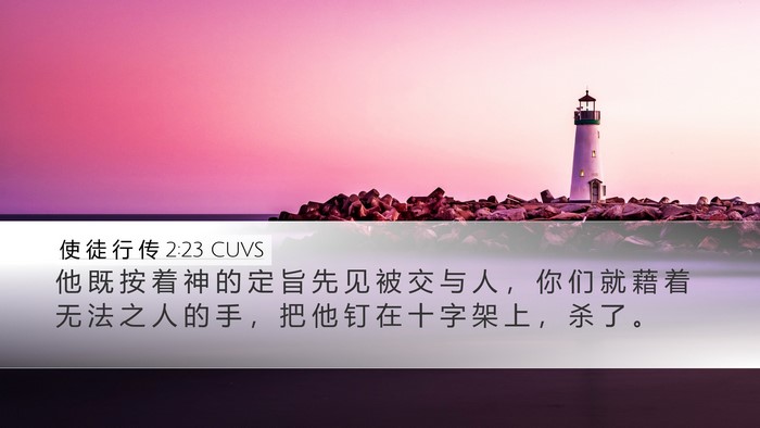 使 徒 行 传 2:23 CUVS Bible Verse Image